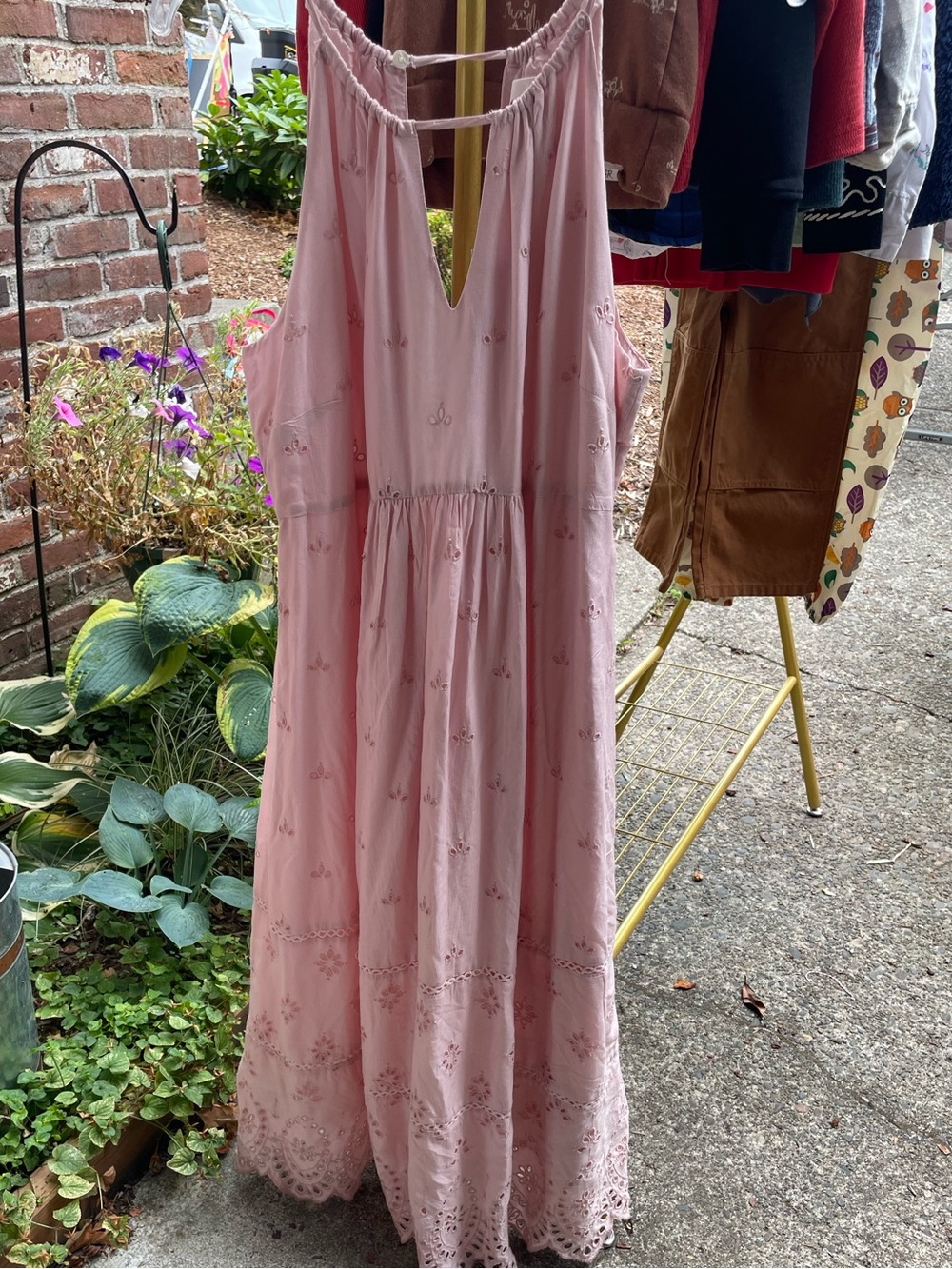NWT Maternity Eyelet Midi Dress